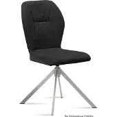58 aufm Kessel Esszimmerstuhl drehbar (2er-Set) Deandra 51x92x60 Edelstahl/Anthrazit