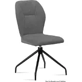 58 aufm Kessel Esszimmerstuhl drehbar (8er-Set) Dorene 51x92x60 Schwarz/Grau