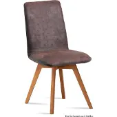 58 aufm Kessel Esszimmerstuhl (6er-Set) Dilga 47x92x60 Schwarz/Braun