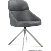58 aufm Kessel Esszimmerstuhl drehbar (2er-Set) Deeanne 52x82x63 Edelstahl/Grau