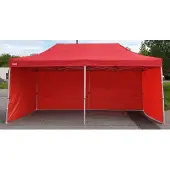 Pártystany-Jičín s.r.o. Faltpavillon 3x6m ALU Standard volle Seitenwände - Rot