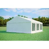 Ambitent Partyzelt 6x6m - PVC PREMIUM Feuerfest - Weiß