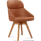 58 aufm Kessel Esszimmerstuhl drehbar (8er-Set) Drala 52x82x63 Eiche geölt/Cognac