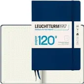 Leuchtturm Notizbuch Edition 120G, Karton Hardcover, Marine, 101 Blatt / 203 Seiten, 120 g/m2, dotted, A5