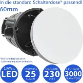 Maxkomfort GmbH Moderne LED Treppenbeleuchtung 2,5W rund 6107R-WH in Weiß