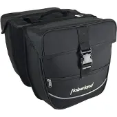 Haberland Doppeltasche Einsteiger schwarz 30x32x13cm - praktische Fahrrad-Gep...