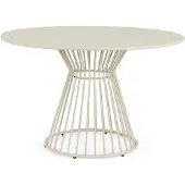 Natur24 Tisch Austin 120 x 75 x 120 cm Stahl Beige