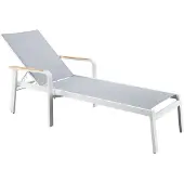 Suns Tutti Lounger Aluminium Teak Armlehne