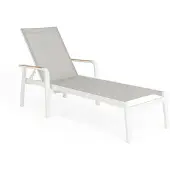 Suns Tutti Lounger Aluminium Teak Armlehne