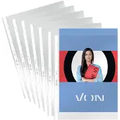 Leitz VON-Prospekthüllen 40272003, A4, glasklar, 0,055 mm, oben offen, 100 Stück