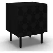 Bessagi Home Nachttisch Roma Schwarz MDF