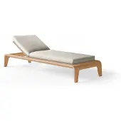 Suns Basta Lounger Aluminium/Teak Wasserabweisendes Gewebe