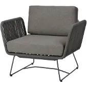 Diamond Garden Milos Lounge-Sessel Edelstahl/Rope inkl. Kissen