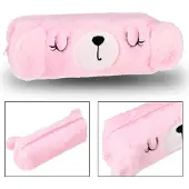 Sarcia.eu Rosa Teddybär Plüsch-Federtasche für Mädchen, mit Reißverschluss 23x8x5cm