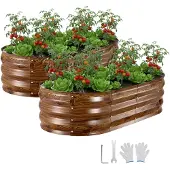 Vevor Hochbeet Metall 2er-Pack 120x60x30 cm