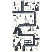 Little Olly Spielteppich Auto | Dex Trail Schwarz | 120x170cm | Schwarz | Baumwolle | Rechteckig