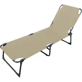 Linder Exclusiv GmbH Linder Exclusiv Klappbarer Garten-Liegestuhl mit vier Positionen MC37201B Beige