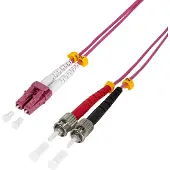 Logilink LC/ST, 5 m, 5 m, OM4, LC, ST