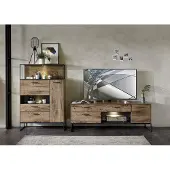 Möbelando Wohnwand Wohnzimmerwand Mediawand Schrankwand Anbauwand TV-Wand "Manhattan III"