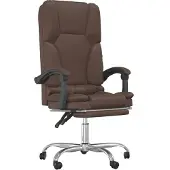 Syfax Bürostuhl mit Massagefunktion Braun Kunstleder