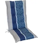 Kettler Herlag Hochlehner-Auflage Valeria Gartenstuhlauflage Streifen-Muster Blau 123x50x7,5cm