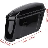 Gistuch 22L Motorrad-Satteltaschen mit Schloss, robuster ABS-Kunststoff, universeller Kofferraum-Seiten-Aufbewahrungsträger, glänzend schwarz