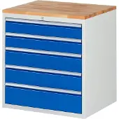 RAU Schubladenschrank Buche-Top und 5 x Schubl.-XL 2x120 2x150 1x180mm
