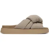 INUIKII Pantoletten Oversized Linen Knot 1004.003.0171.250 Beige