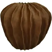 Kersten Moderne Vase aus Polyresin Braun – Ø 30,5 cm, wasserdicht