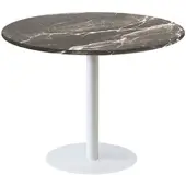 Restootab - Tisch Rome XL weiß √ò120cm Dekor Marmor royal