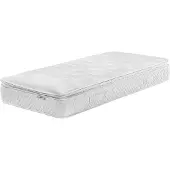 Beliani Memory Foam Matratze mit Taschenfederkern Creme 90 x 200 cm Abnehmbarer Bezug Kindermatratze Komfortabel Medium Härtegrad