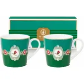 Pip studio Tasse Home Mugs Large Love Birds Medallion Emerald-Green (2er Set)