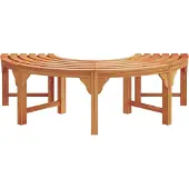 vidaXL Baumbank 2 pcs Natur 160 x 80 x 45cm Massives Eukalyptus Holz