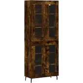 vidaXL Highboard Räuchereiche 69,5x34x180 cm Holzwerkstoff