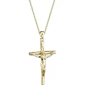 Elli Halskette Kreuz Jesus Konfirmation Kommunion 925 Silber Elli Gold