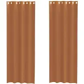 vidaXL Voile Vorhänge mit Ösen 2 Stk. Terrakotta