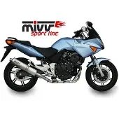 MIVV Oval Honda Cbf 600 2004-10 H.026.lx1 Homologierter Slip On Schalldämpfer