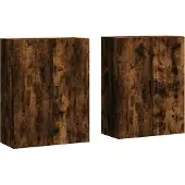 vidaXL Wandschränke 2 Stk. Räuchereiche 69,5x34x90 cm