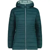 CMP Damen Outdoorjacke Padded Long Jacket FIX Hood Grün 42