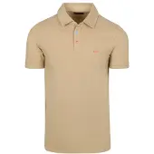 NZA Beige Poloshirt kurze Ärmel normale Passform