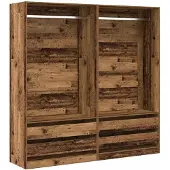 vidaXL Kleiderschrank Altholz-Optik 100x50x200 cm Holzwerkstoff