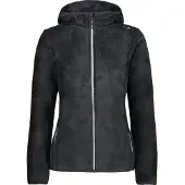 CMP HighLoft Fleece Damen Jacke mit Kapuze schwarz 36