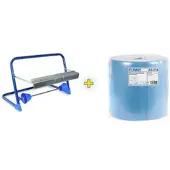 VEPATIM Wandhalter für Putztuchrollen inkl. 36cm breite 1000 Blatt Rolle