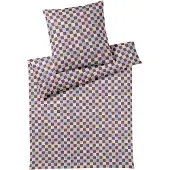 Elegante Mako-Jersey-Bettwäsche-Garnitur Scrabble Jersey Farbe Merlot Größe 155x220+80x80