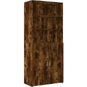 vidaXL Hochschrank Räuchereiche 80x42,5x225 cm Holzwerkstoff