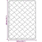 vidaXL Ganzjahresbettdecke Gepolstert Creme 140 x 200 cm