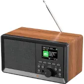 Technaxx DAB+ Radio Retro mit Bluetooth & FM – Digitalradio mit 5W RMS Lautsprecher, 2,4" TFT-Farbdisplay, USB & AUX-IN, Wecker, Fernbedienung, Holzgehäuse - TX-364