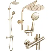 REA Duschgarnitur Bliss Thermostat Brush Gold