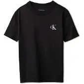 Calvin Klein Jeans T-Shirt Chest Monologo LV1CKSJA32 Schwarz Regular Fit