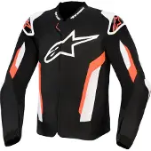 Alpinestars T-GP Air perforierte Motorrad Textiljacke, schwarz/rot/weiß, M